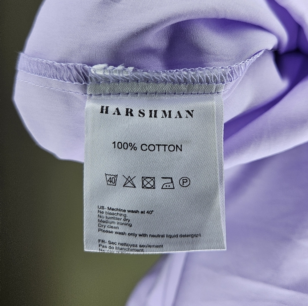 Harshman Blouse Zenaida Lilac Purple Flared Bell Sleeve Plus Size V-Neck Casual - Picture 9 of 10